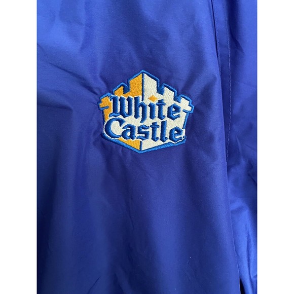 Vintage White Castle Nylon Jacket Size 2XL Made In Vietnam Blue Jacket - Picture 2 of 7